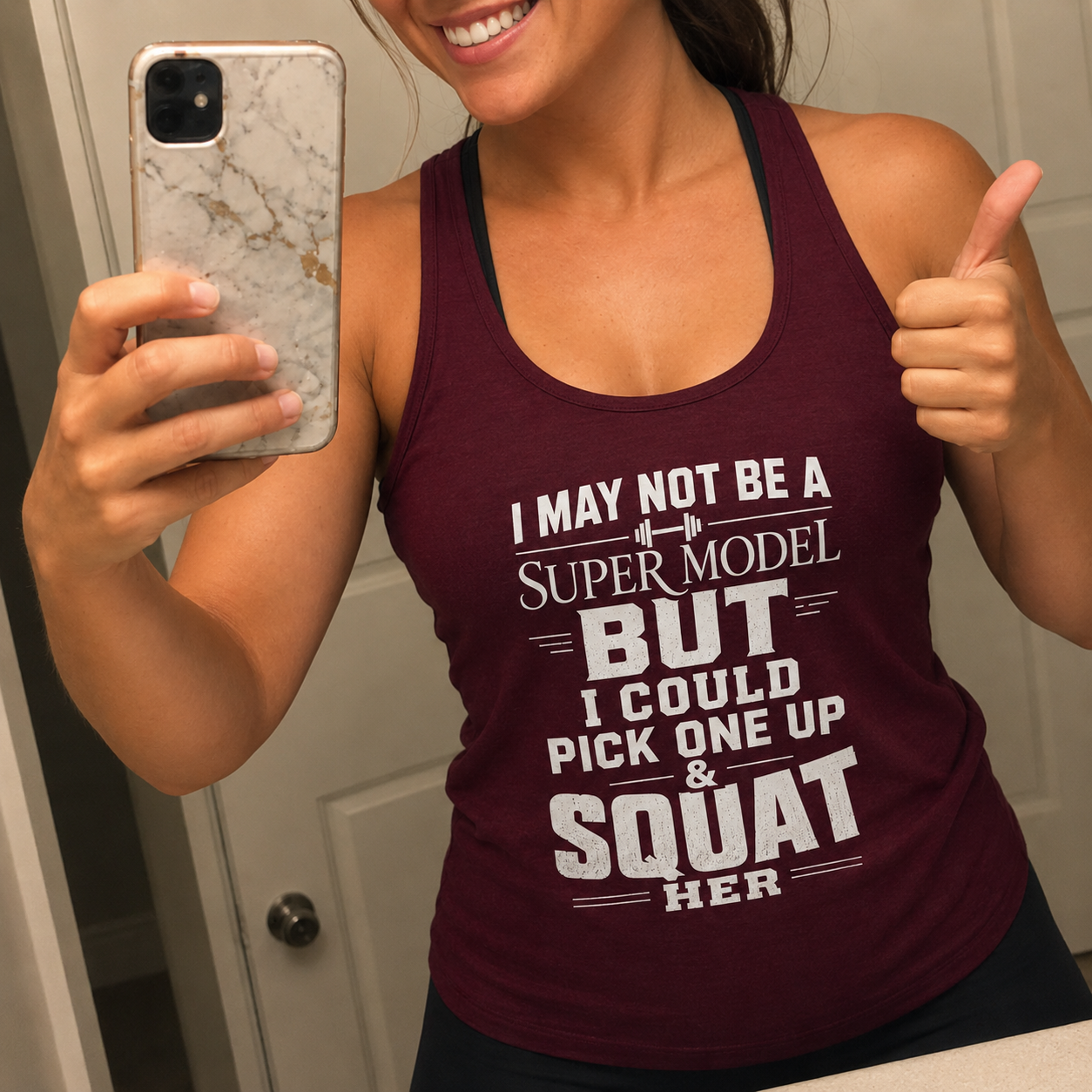 Funny Tank Top — I could Squat Her