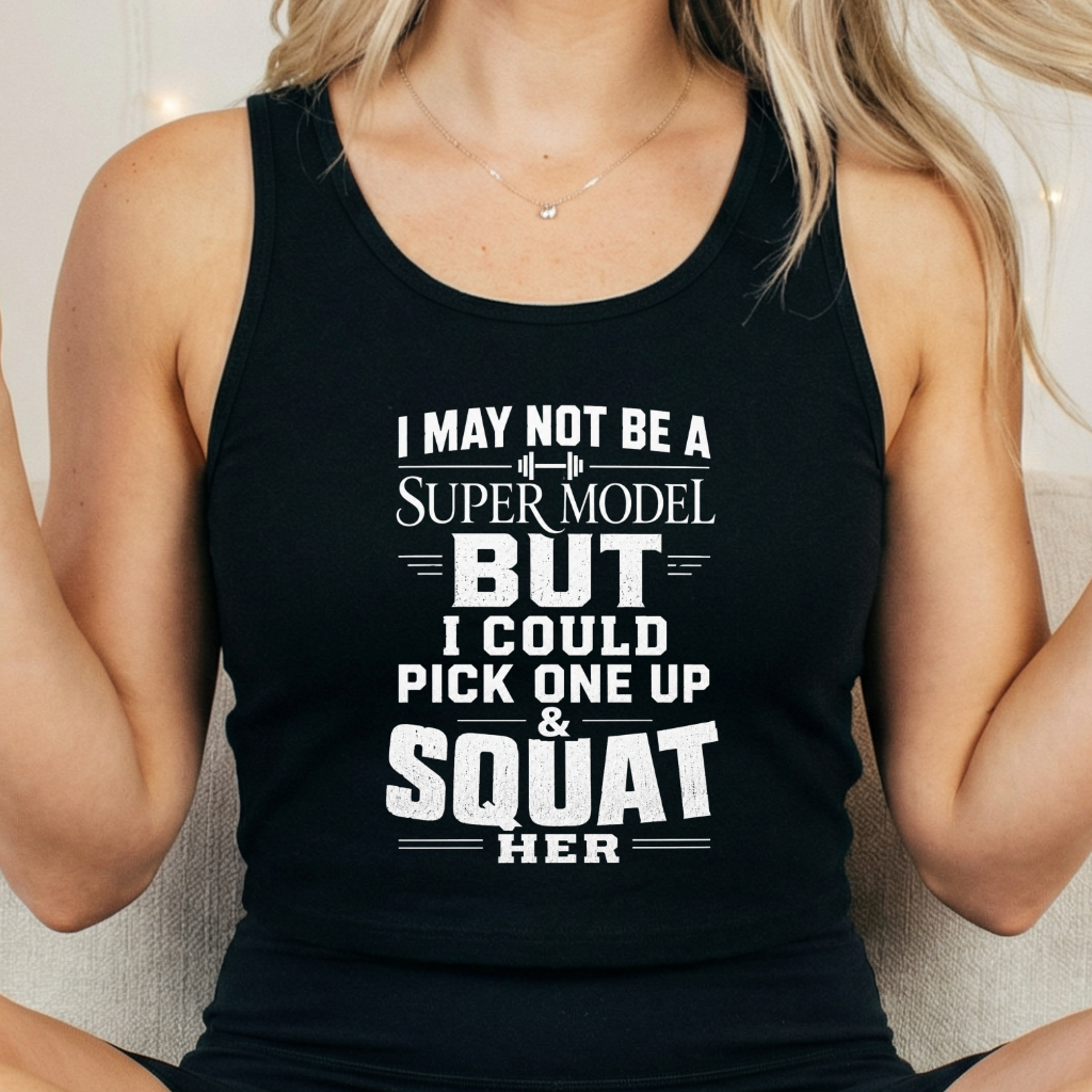 Funny Unisex Tank Top — I am not a supermodel