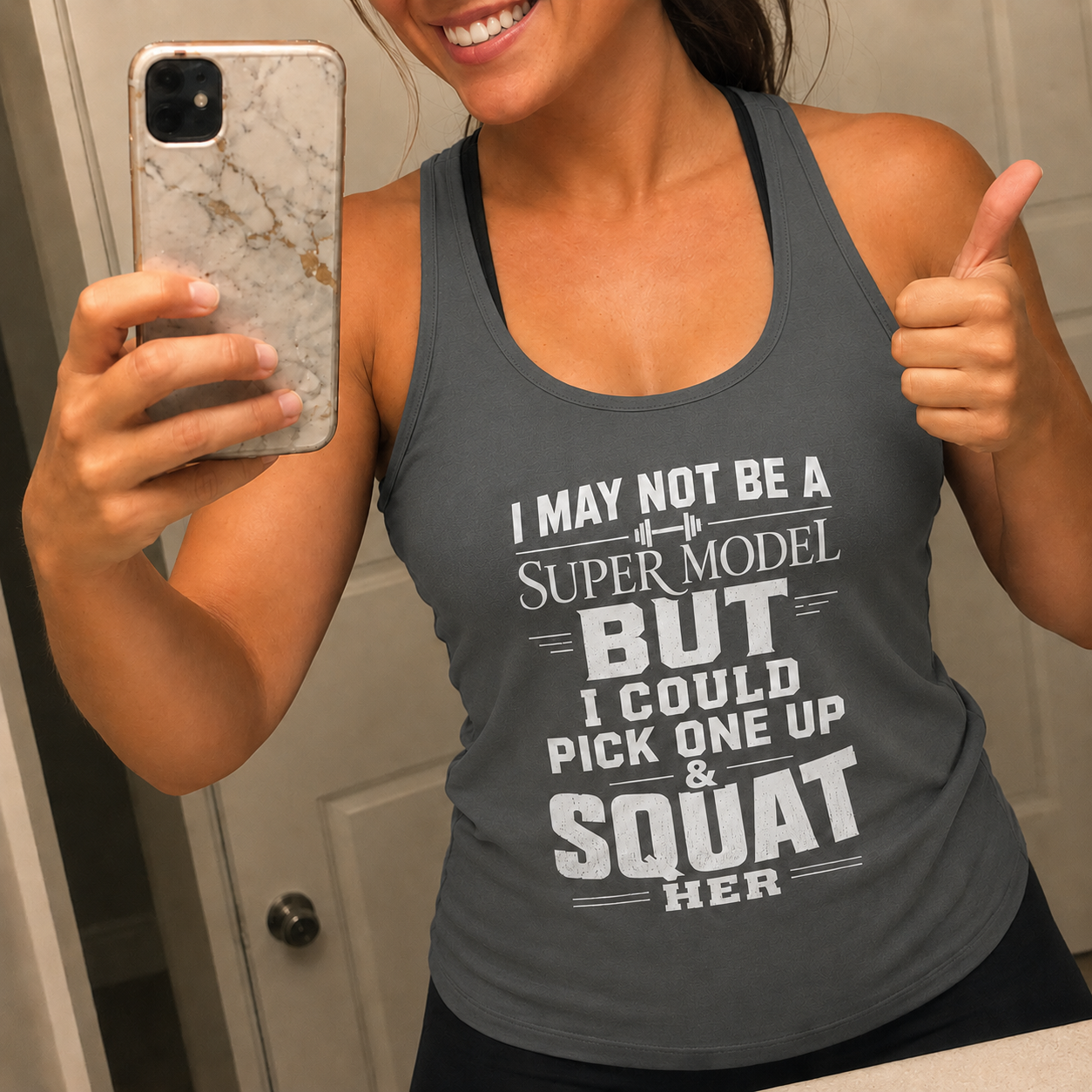 Funny Unisex Tank Top — I am not a supermodel