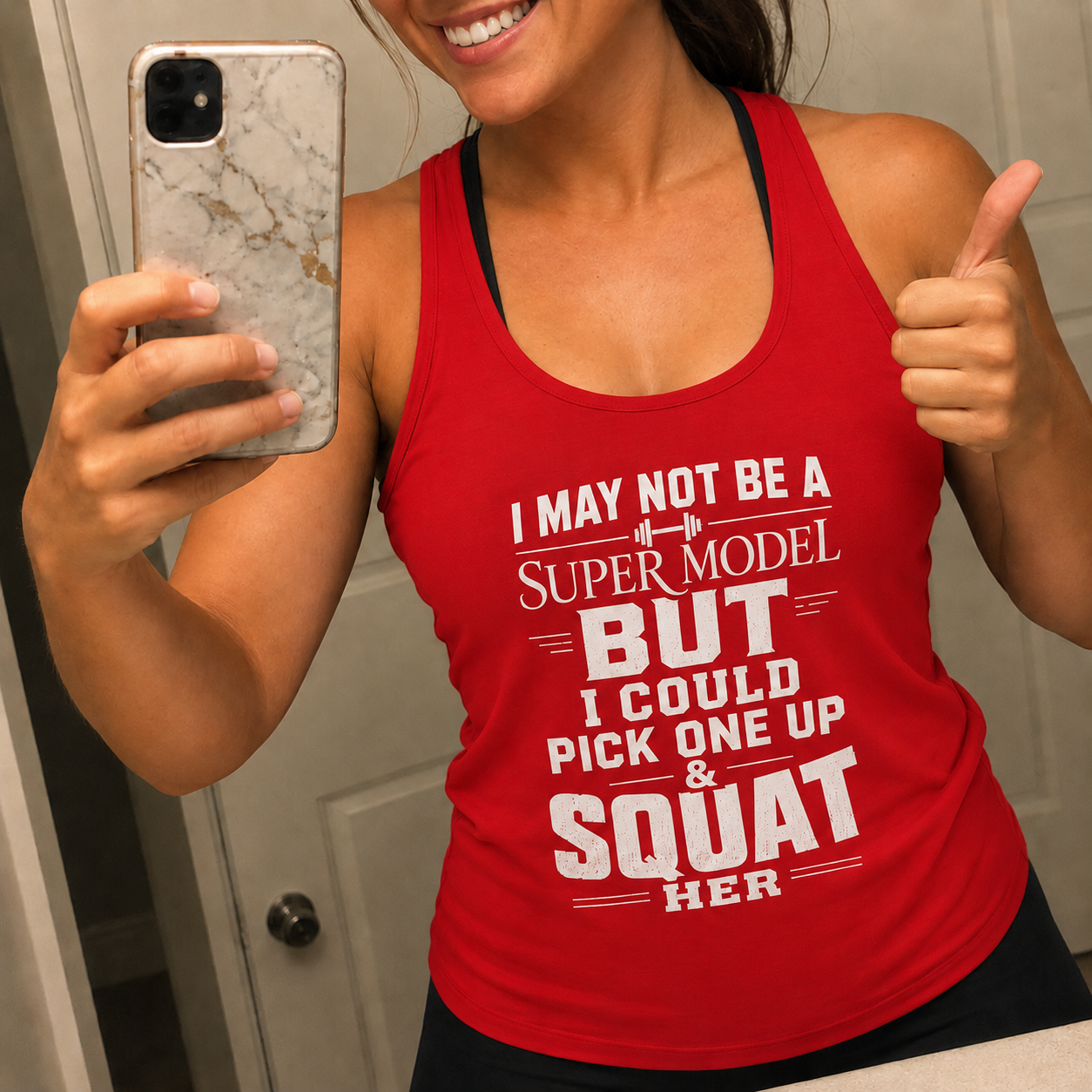 Funny Unisex Tank Top — I am not a supermodel